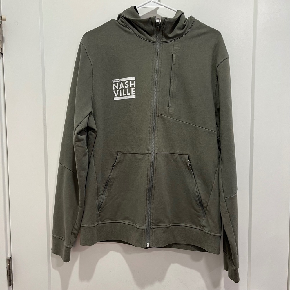 Lululemon Barrys Nashville Full Zip Hoodie Olive Green Mens Large 4249